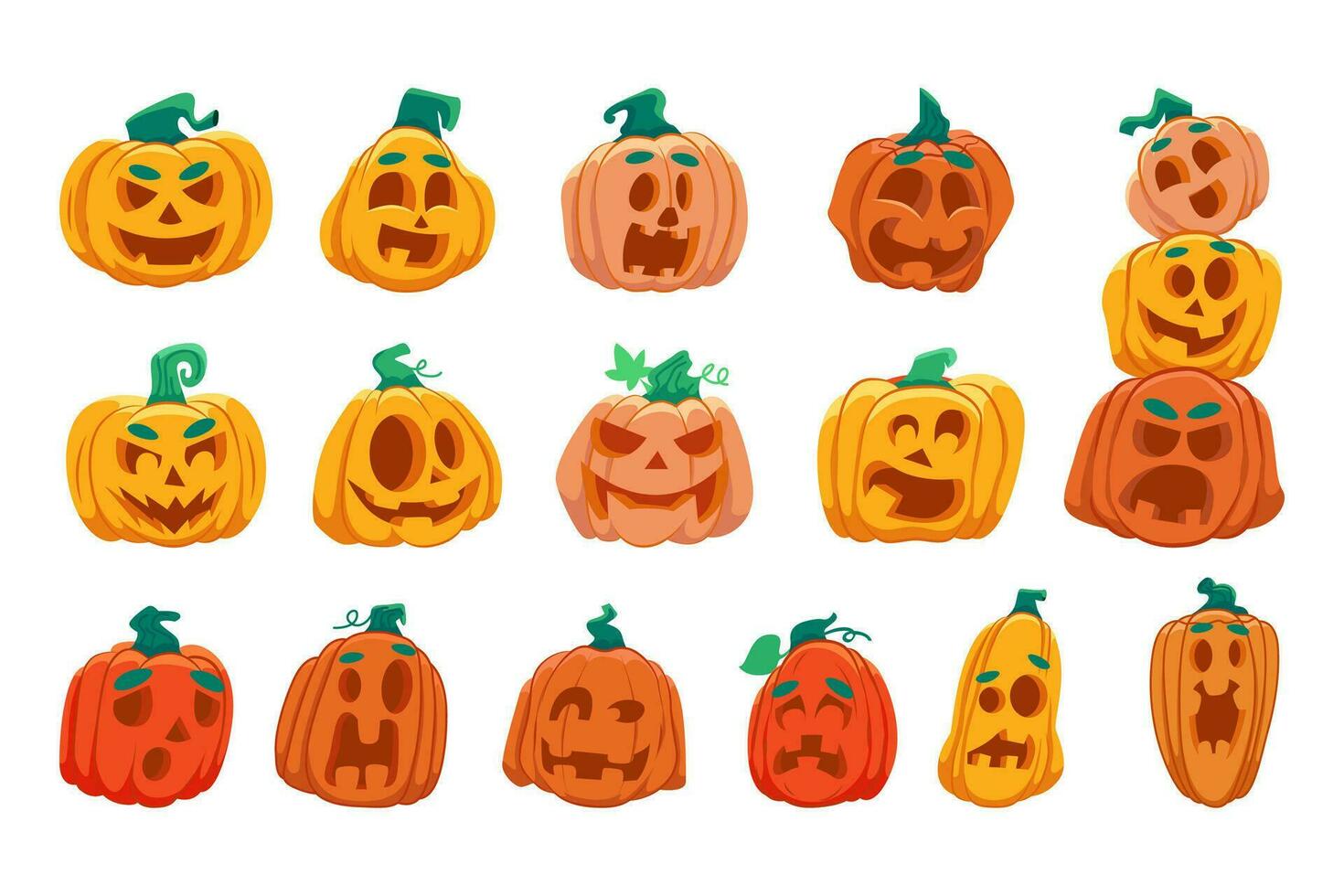 Halloween Pumpkin Collection vector