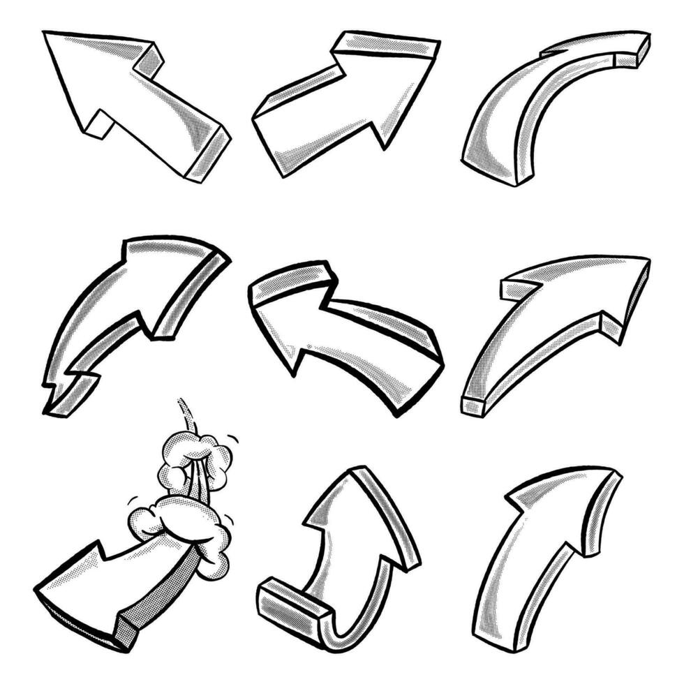 Hand Drawn Arrow Collection vector