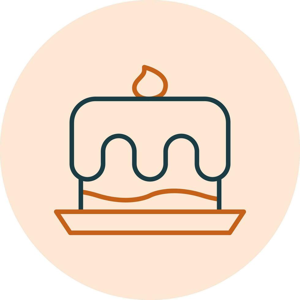 icono de vector de pastel de cumpleaños