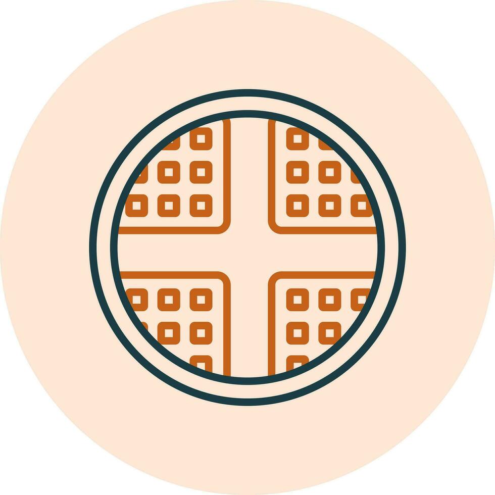 Waffle Vector Icon