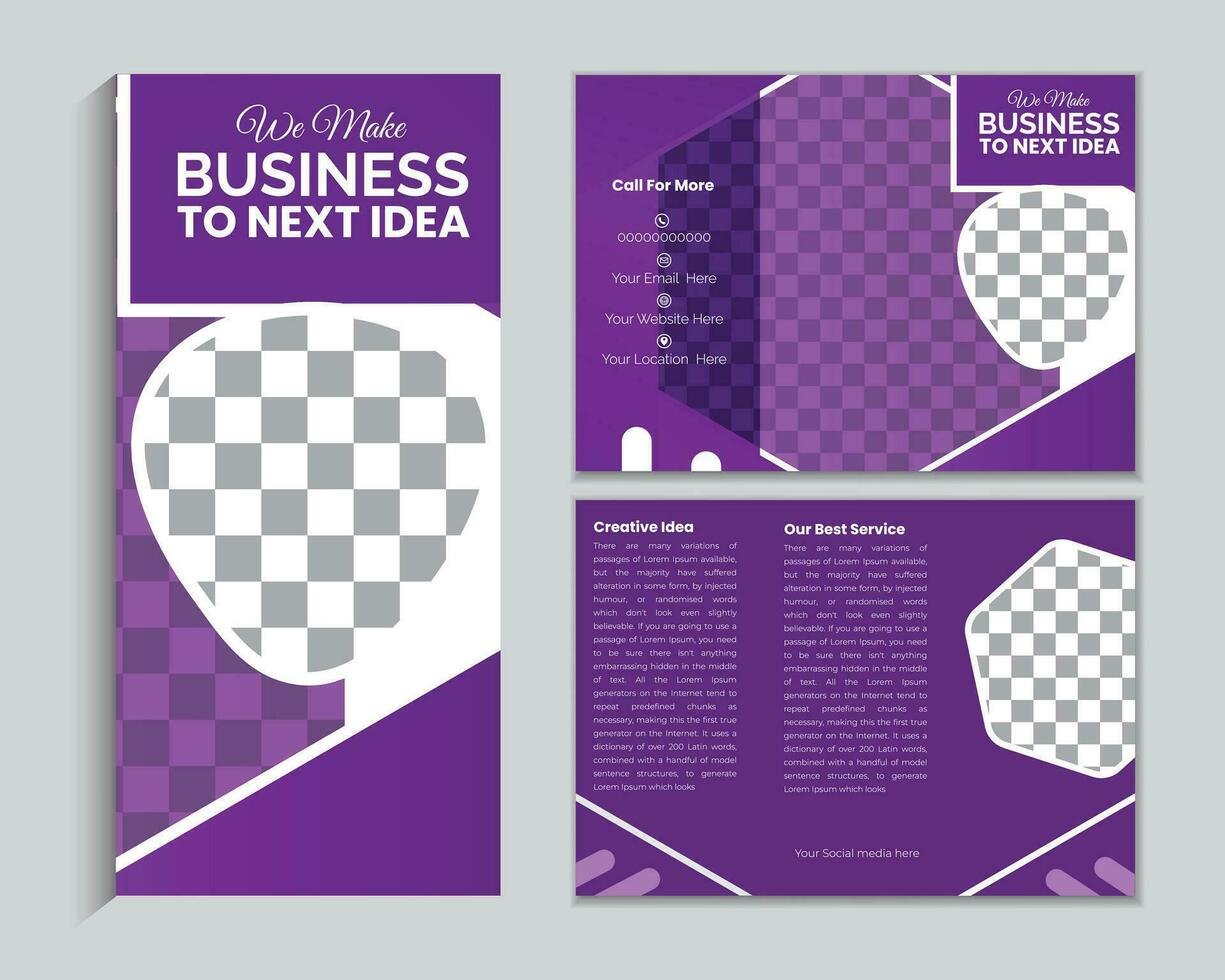 Brochure design, brochure template, creative tri-fold, trend brochure vector