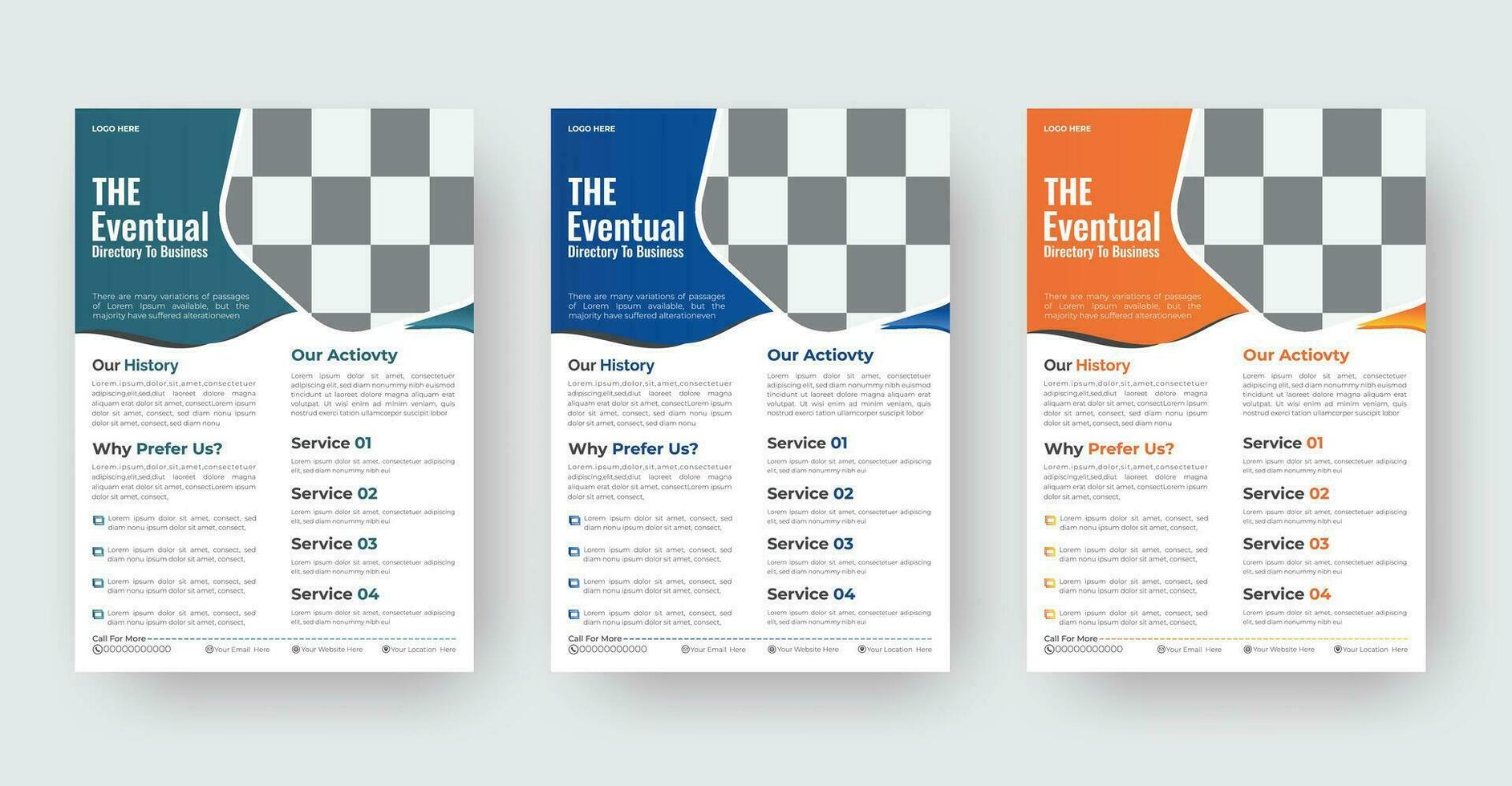 vector business flyer template design