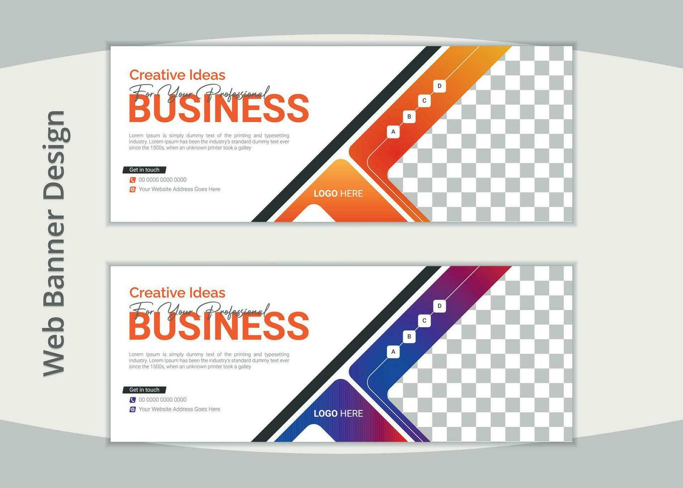 Elegant and modern web banner design layout vector