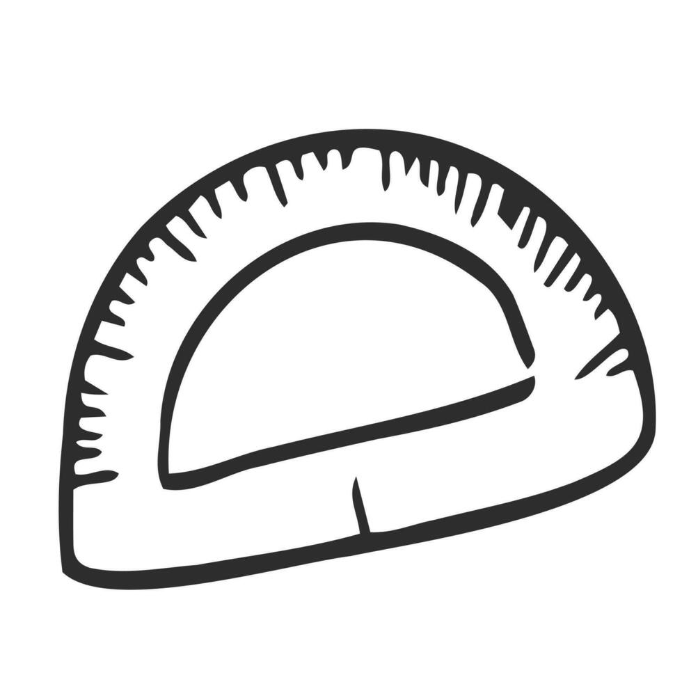Sketch geometric ruler. Hand drawn doodle icon. Sign symbol. Vector. vector