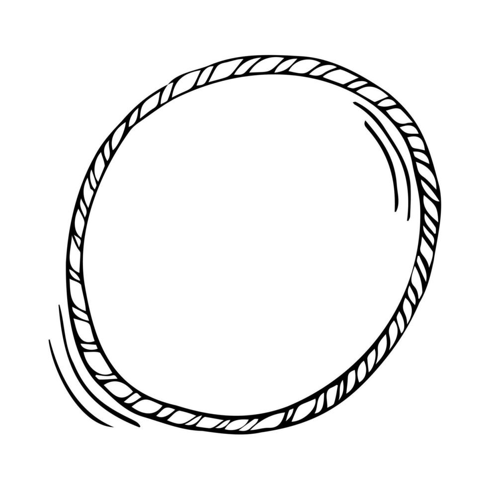 vector doodle black and white cartoon hula hoop. sport equipment