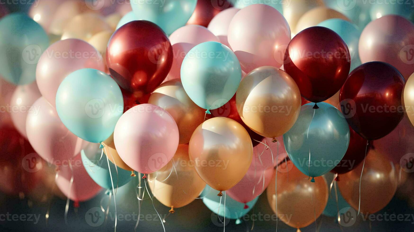 hermosa multicolor festivo globos para un cumpleaños fiesta o San Valentín día antecedentes foto