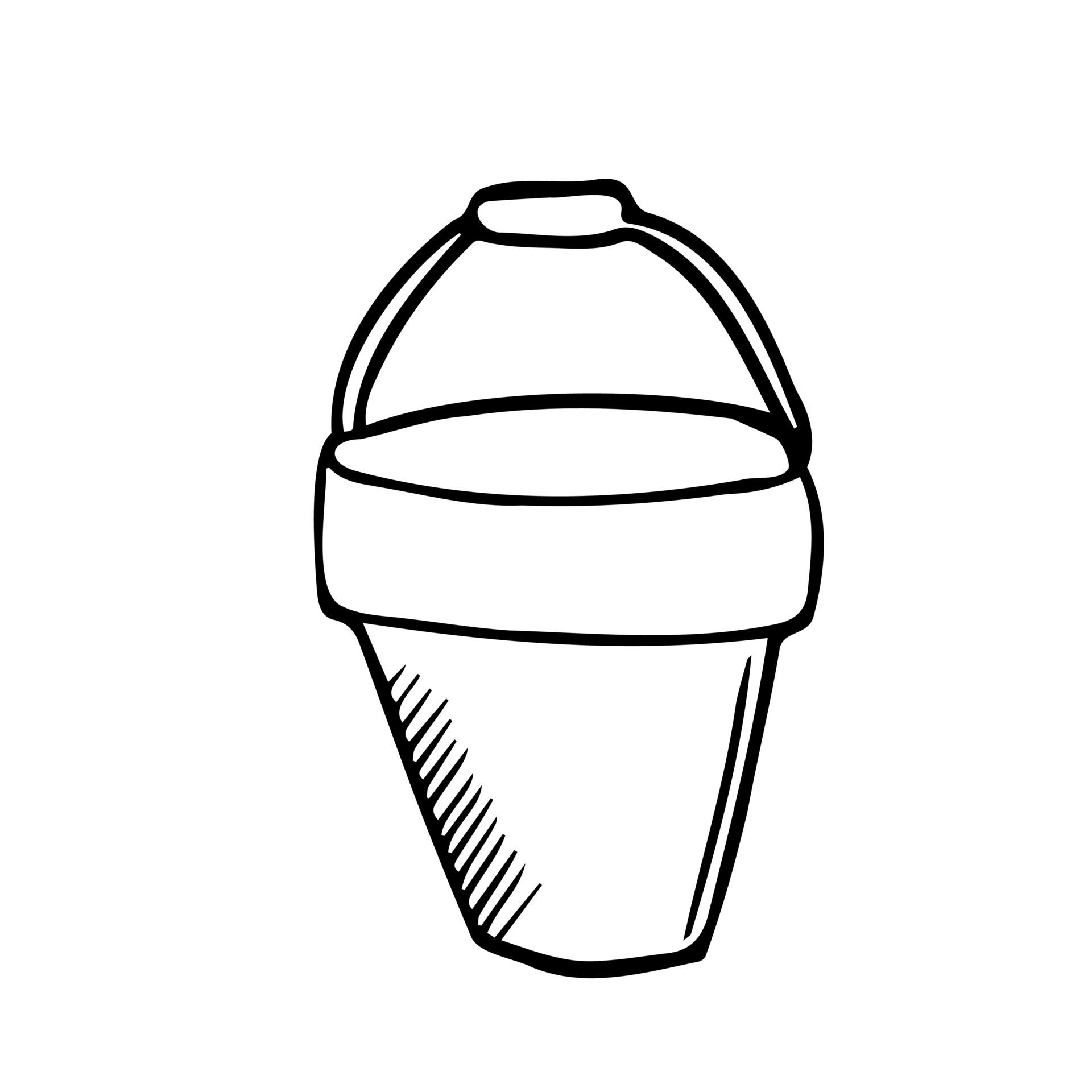 Doodle Bucket Icon. Vector bucket sketch 32178848 Vector Art at Vecteezy