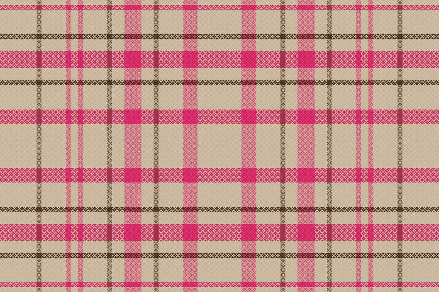 Tartan plaid pattern with texture and coffee color. vector