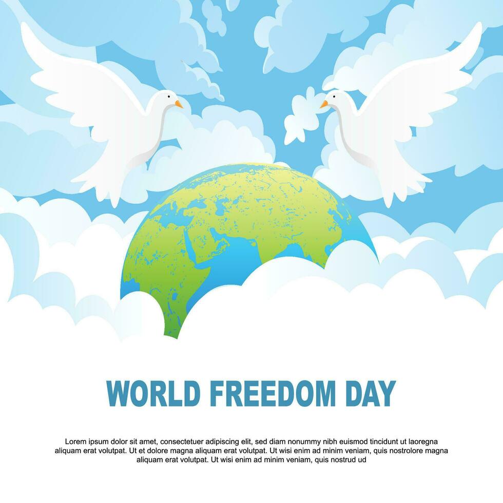 World Freedom Day background. vector