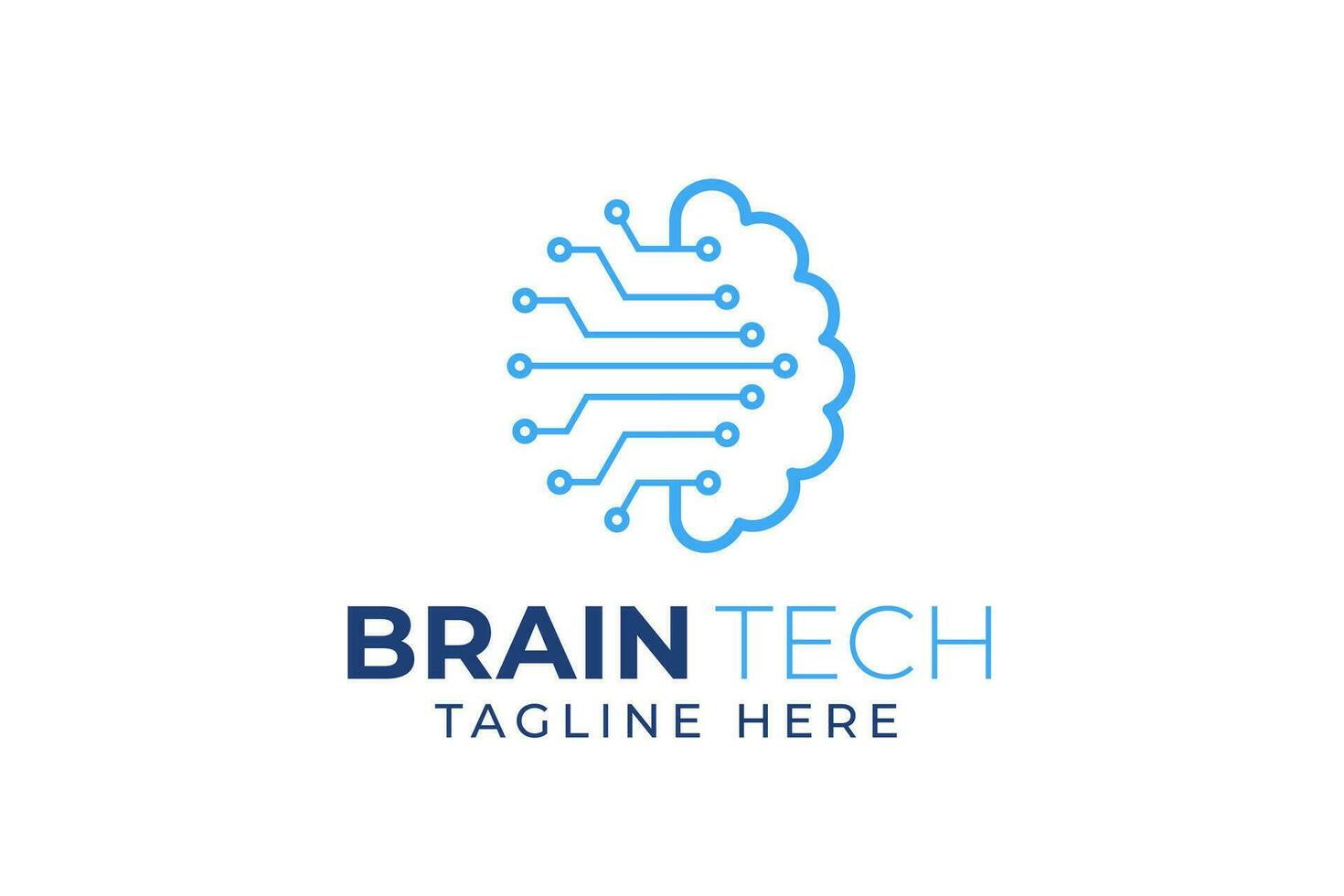 cerebro logo adecuado para tecnología logo diseño. cerebro tecnología vector logo modelo. artificial inteligencia logo