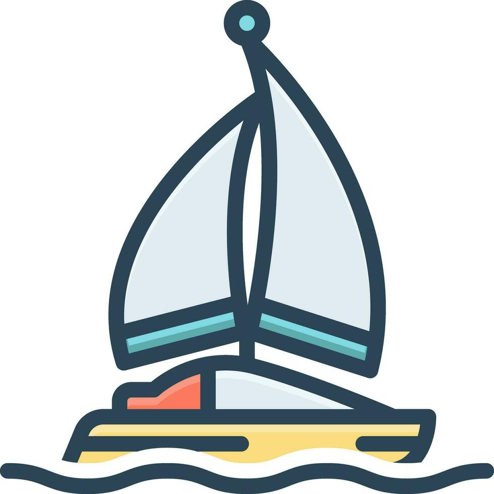 color icon for sail vector