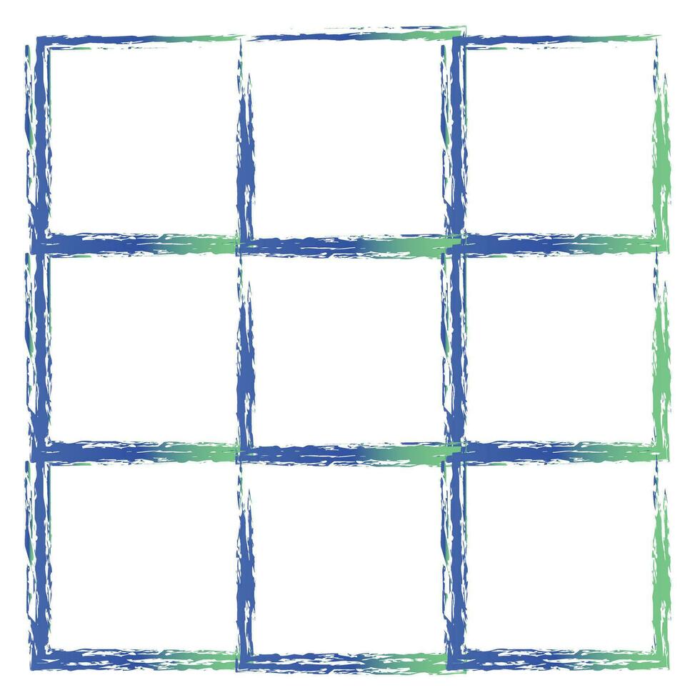 Grunge square and rectangle frames. Ink empty black boxes set. Rectangle borders collections. Rubber square stamp imprint. Vector illustration isolated on white background.