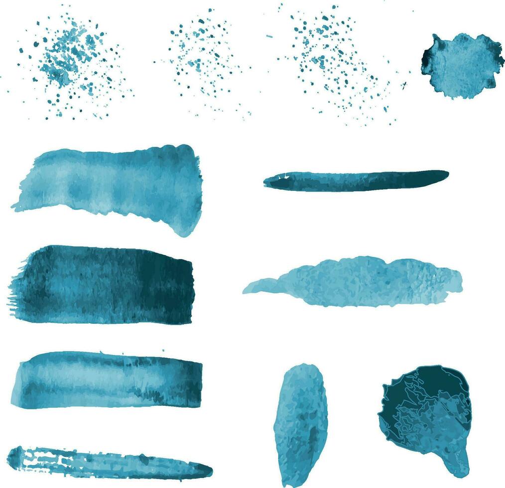 set of watercolor brushes vector