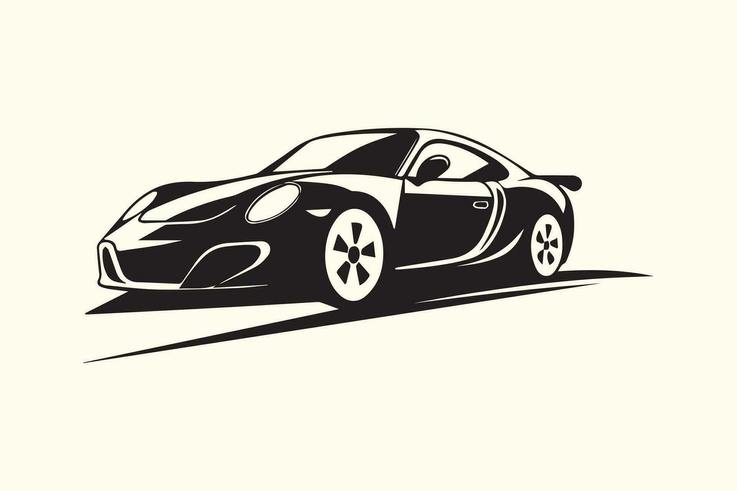 carrera coche símbolo logo silueta vector