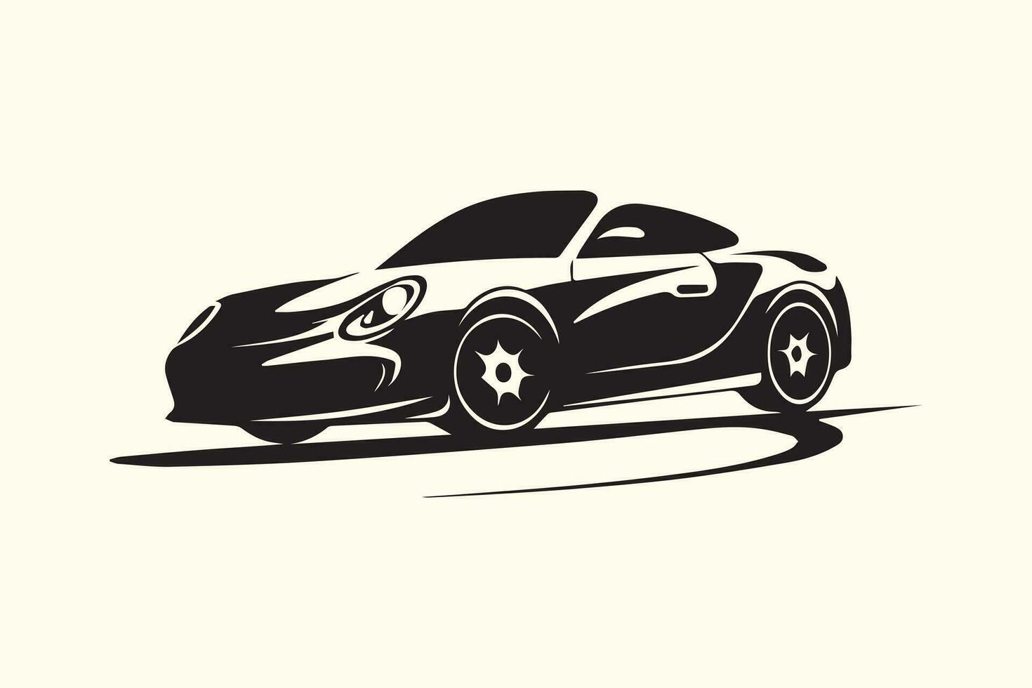 carrera coche símbolo logo silueta vector