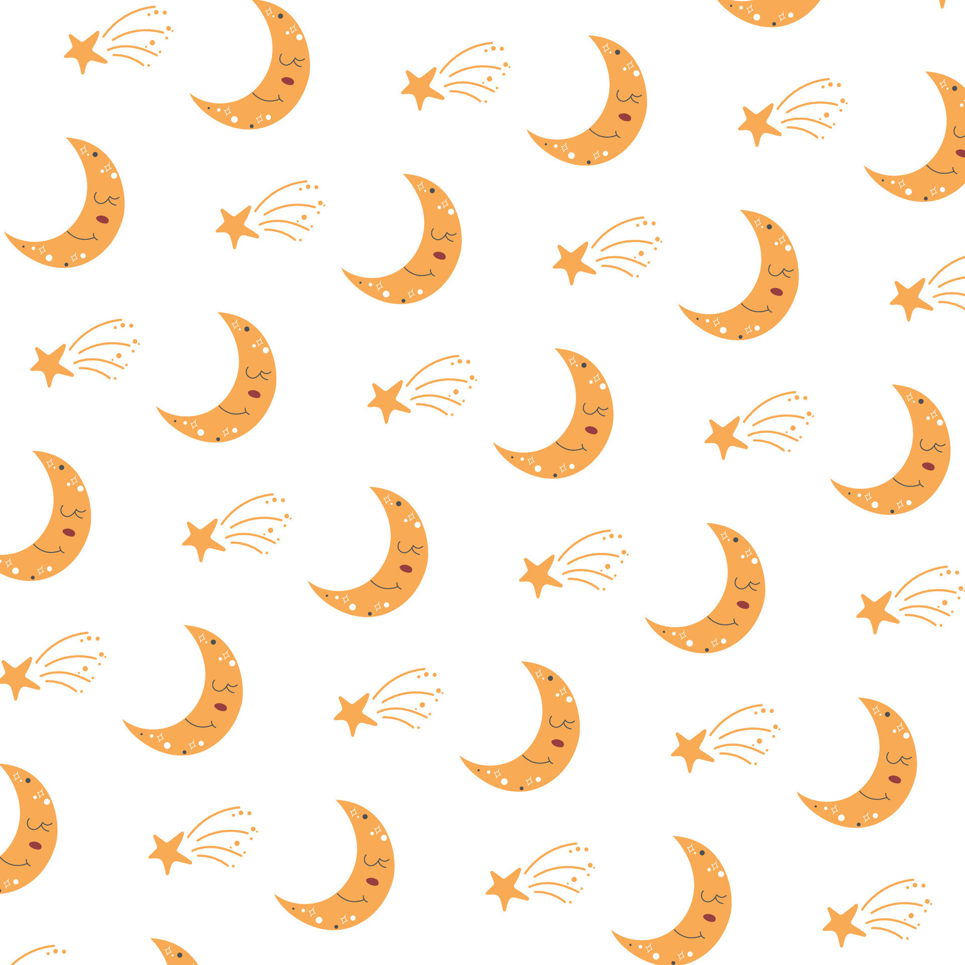 Cute sky nursery pattern with moon and stars 32180078 Vector Art at