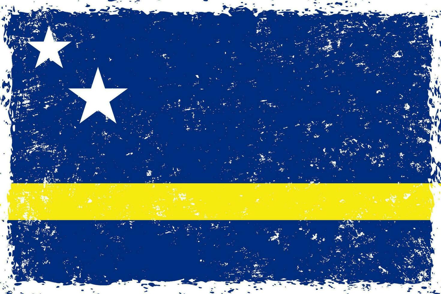 Curacao flag grunge distressed style vector