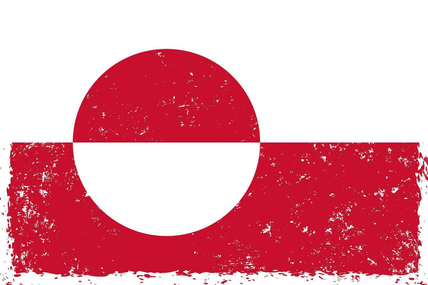 Greenland flag grunge distressed style vector