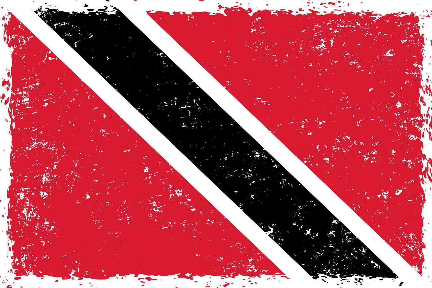 Trinidad and tobago flag grunge distressed style vector