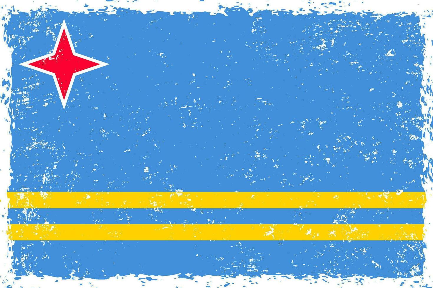 aruba bandera grunge afligido estilo vector