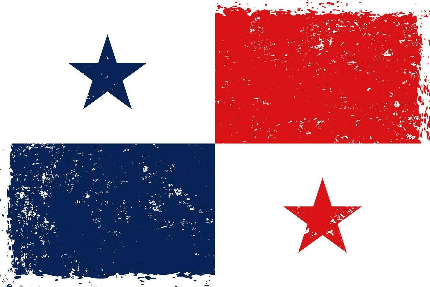 Panama flag grunge distressed style vector