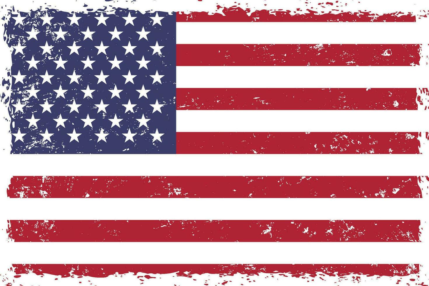 United states flag grunge distressed style vector