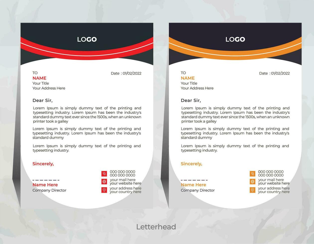 vector professional letterhead template design for your business