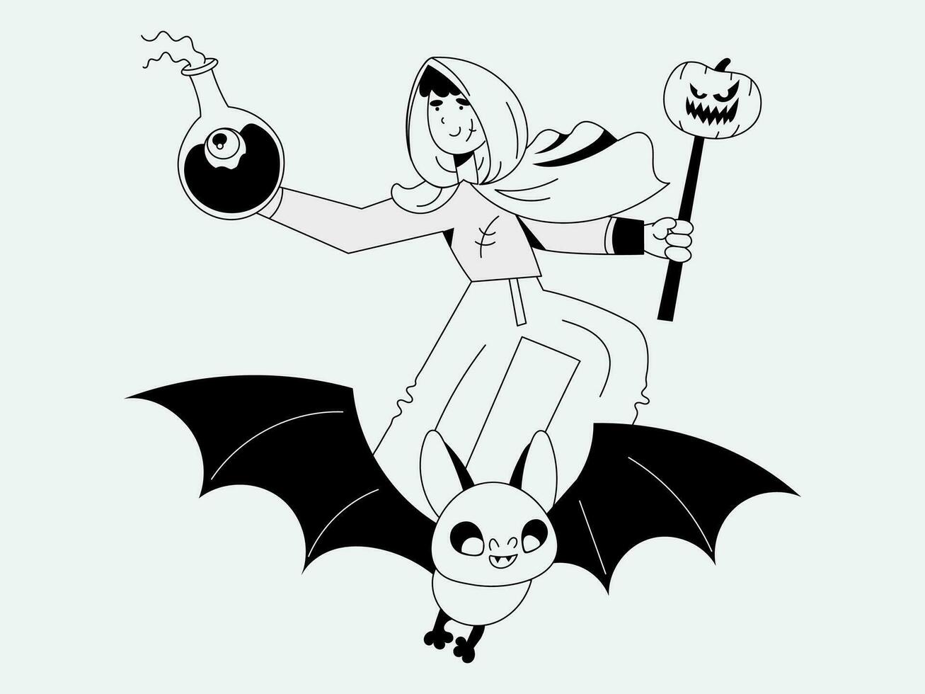 Bundle Halloween Illustration Pack Spooky Collection vector