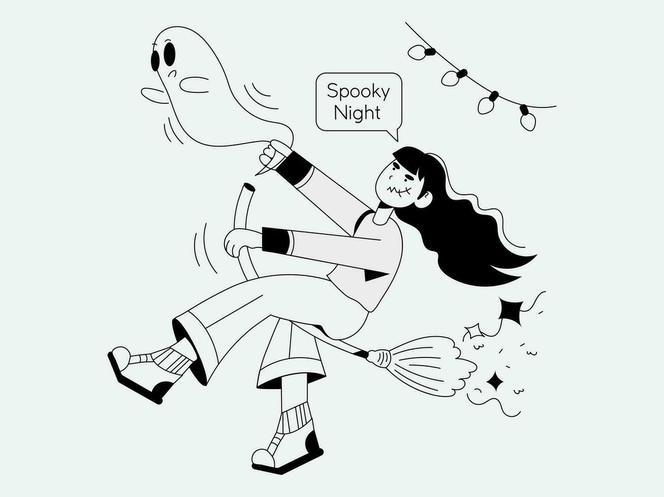 Bundle Halloween Illustration Pack Spooky Collection vector