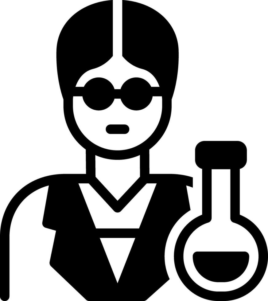 solid icon for scientists vector