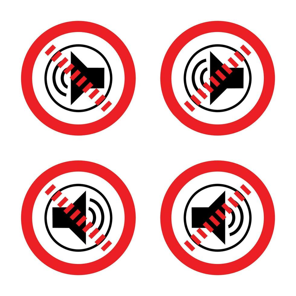 Stop volume, no loud sign, do not make noise prohibition, do not allow sound, forbidden sound sign vector. vector