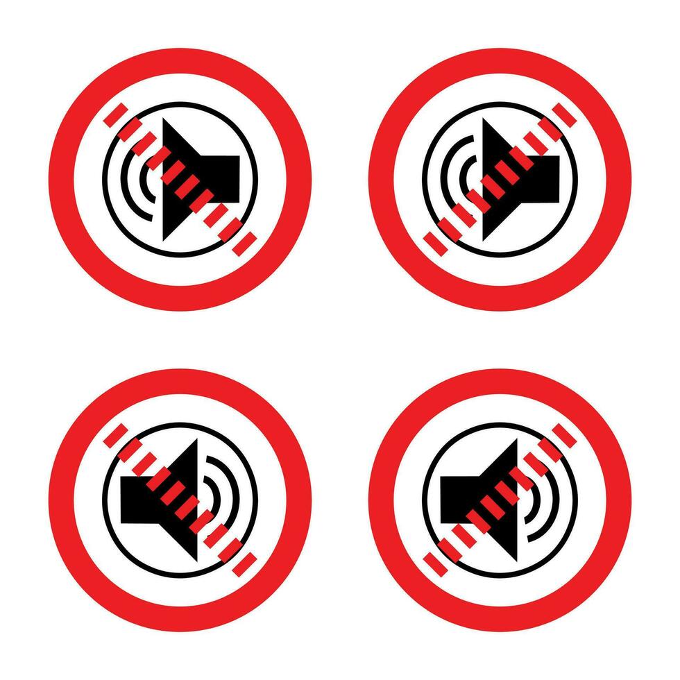 Stop volume, no loud sign, do not make noise prohibition, do not allow sound, forbidden sound sign vector. vector