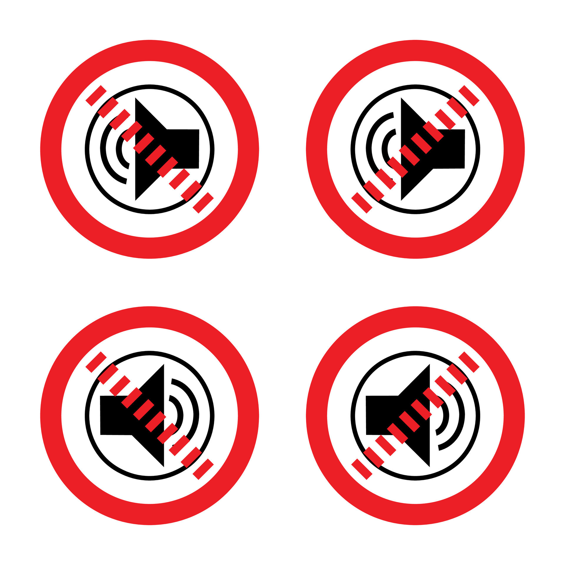 Stop volume, no loud sign, do not make noise prohibition, do not allow