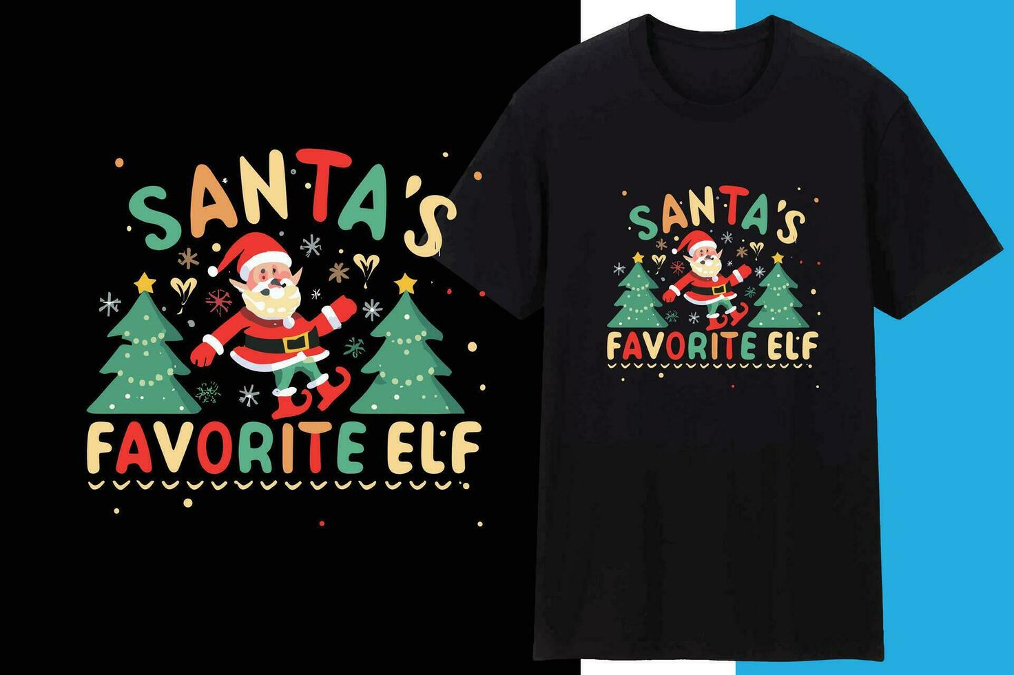 Christmas Typography Creative Eye catching T shirt Design By Ai Generator vector