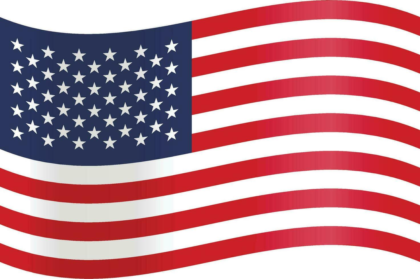 vector illustration of United States of America flag