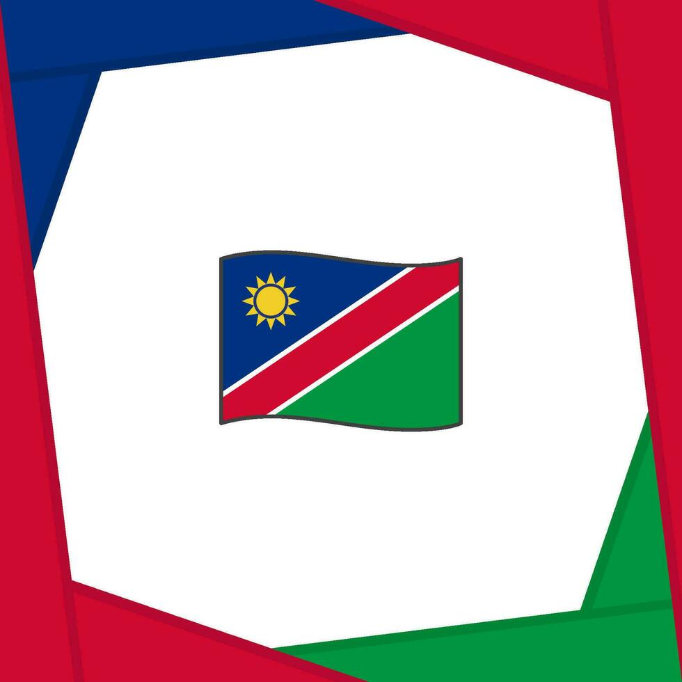 Namibia bandera resumen antecedentes diseño modelo. Namibia independencia día bandera social medios de comunicación correo. Namibia bandera vector