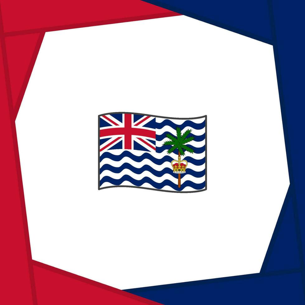 British Indian Ocean Territory Flag Abstract Background Design Template. British Indian Ocean Territory Independence Day Banner Social Media Post. Banner vector