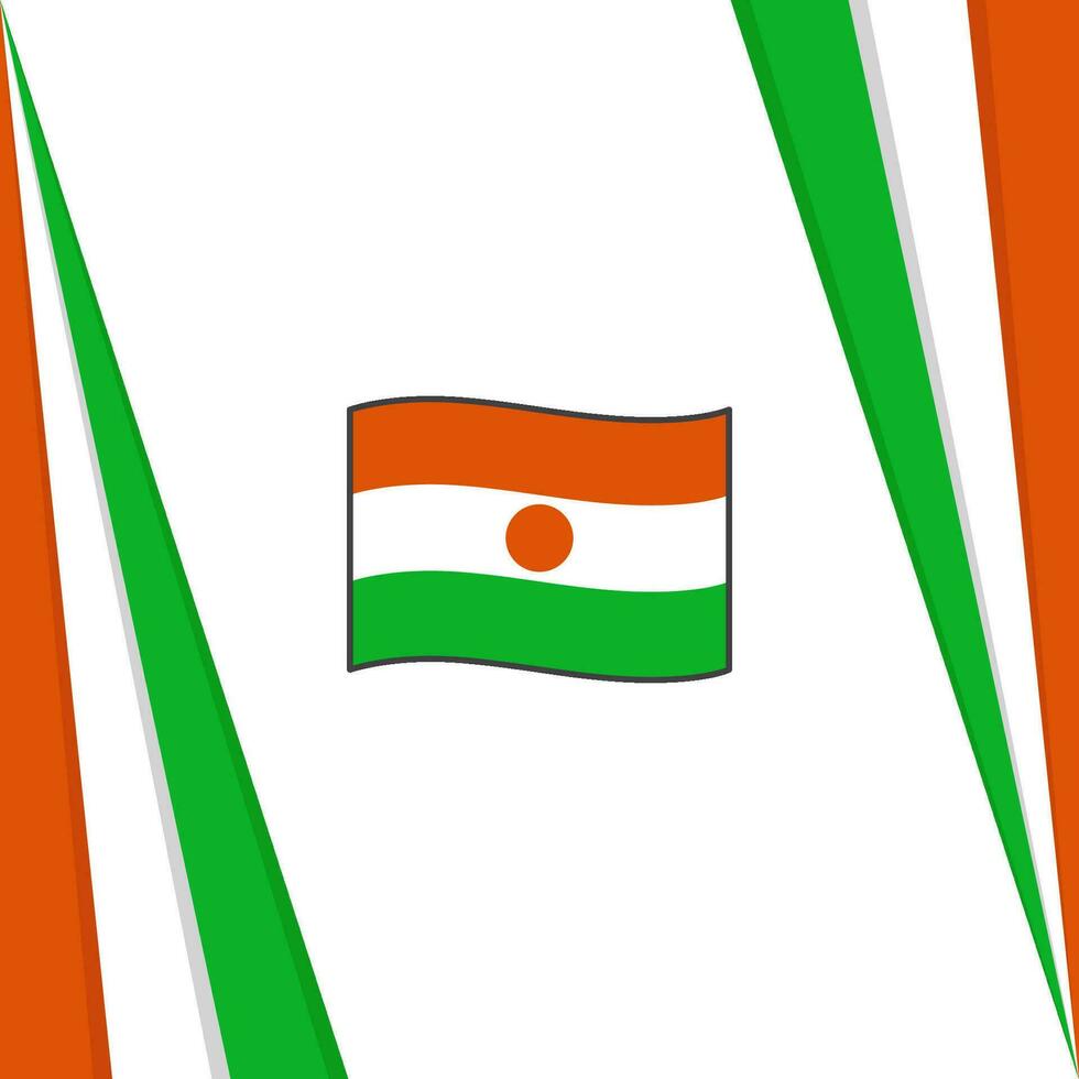 Niger Flag Abstract Background Design Template. Niger Independence Day Banner Social Media Post. Niger Flag vector