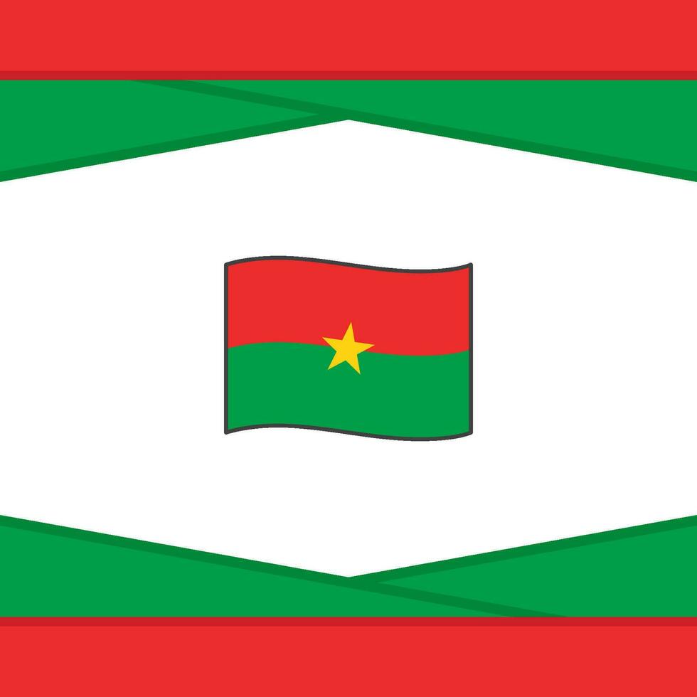 Burkina Faso Flag Abstract Background Design Template. Burkina Faso Independence Day Banner Social Media Post. Burkina Faso Vector