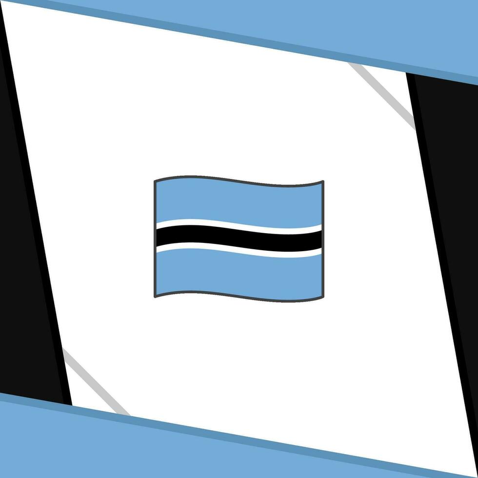 Botswana Flag Abstract Background Design Template. Botswana Independence Day Banner Social Media Post. Botswana Independence Day vector