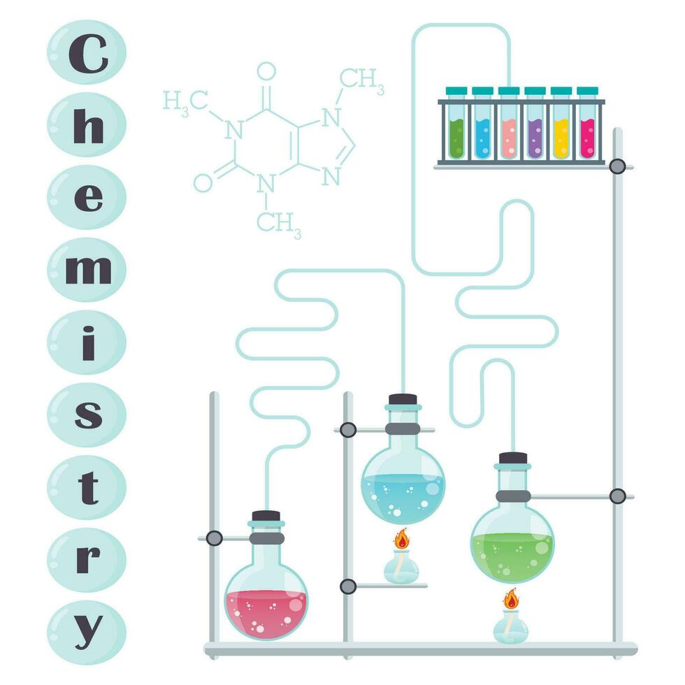 Chemistry school subject vector illustration graphic