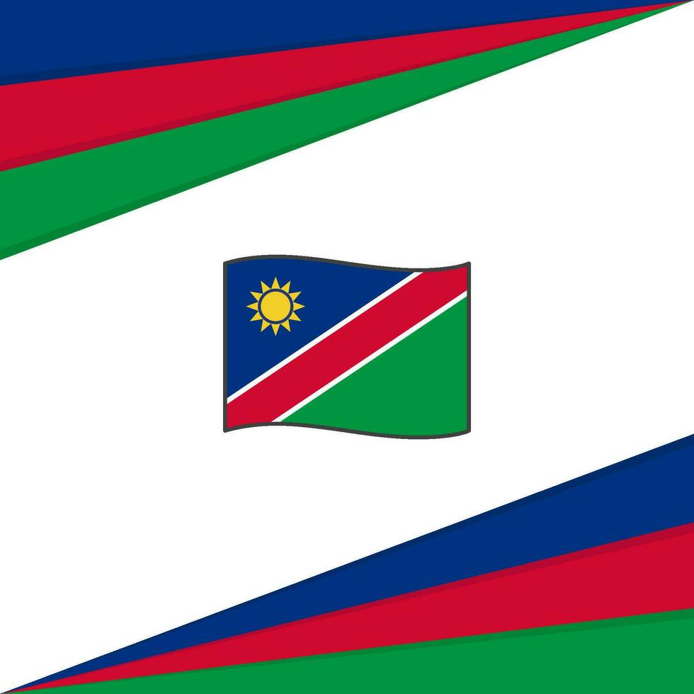 Namibia Flag Abstract Background Design Template. Namibia Independence Day Banner Social Media Post. Namibia Design vector