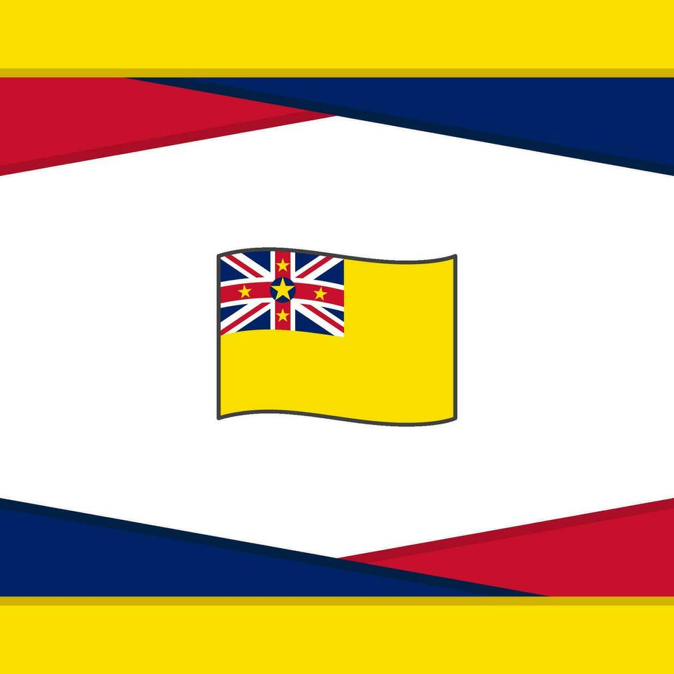Niue Flag Abstract Background Design Template. Niue Independence Day Banner Social Media Post. Niue Vector