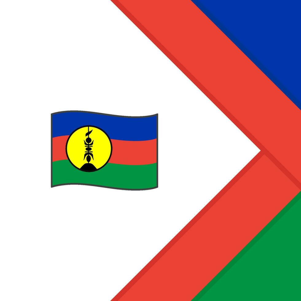 New Caledonia Flag Abstract Background Design Template. New Caledonia Independence Day Banner Social Media Post. Cartoon vector