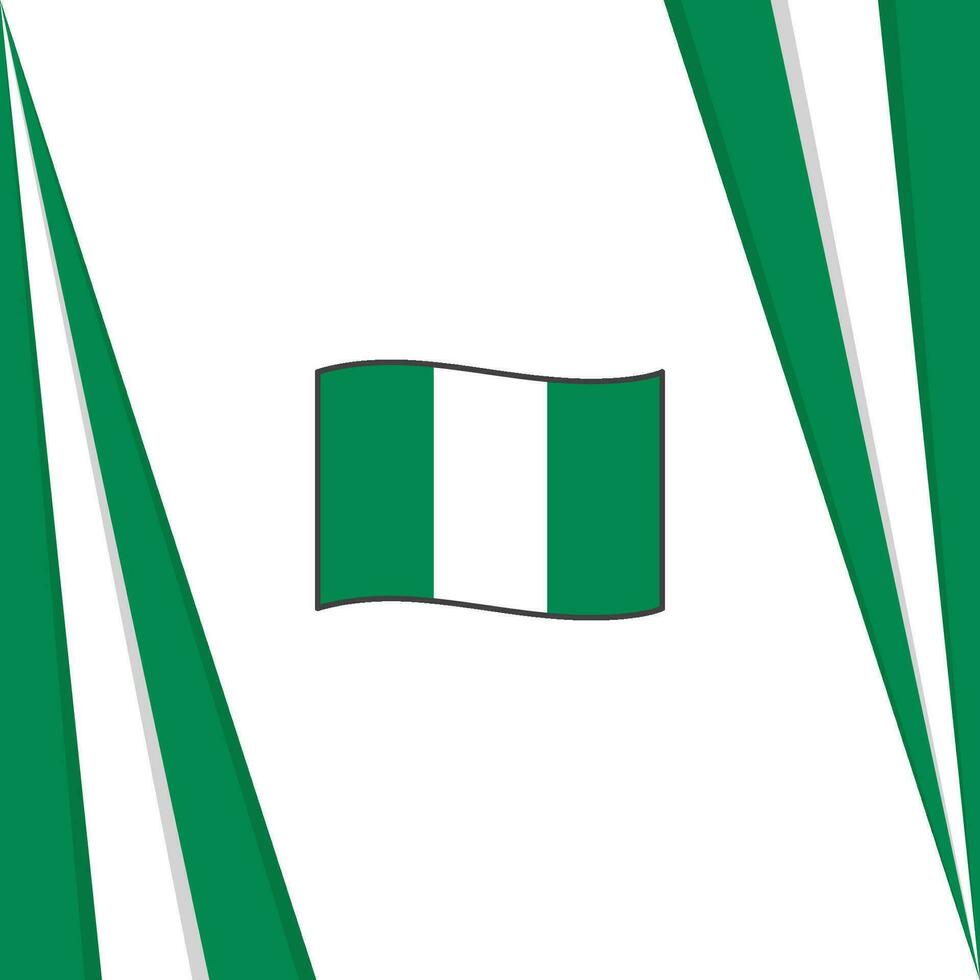 Nigeria Flag Abstract Background Design Template. Nigeria Independence Day Banner Social Media Post. Nigeria Flag vector