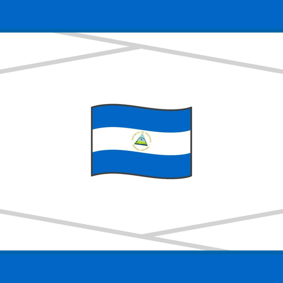 Nicaragua Flag Abstract Background Design Template. Nicaragua Independence Day Banner Social Media Post. Nicaragua Vector