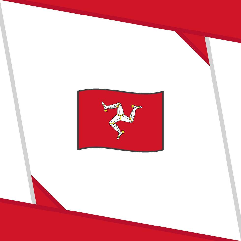 Isle Of Man Flag Abstract Background Design Template. Isle Of Man Independence Day Banner Social Media Post. Isle Of Man Independence Day vector