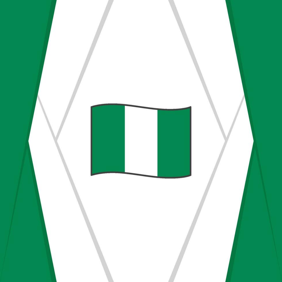 Nigeria Flag Abstract Background Design Template. Nigeria Independence Day Banner Social Media Post. Nigeria Background vector