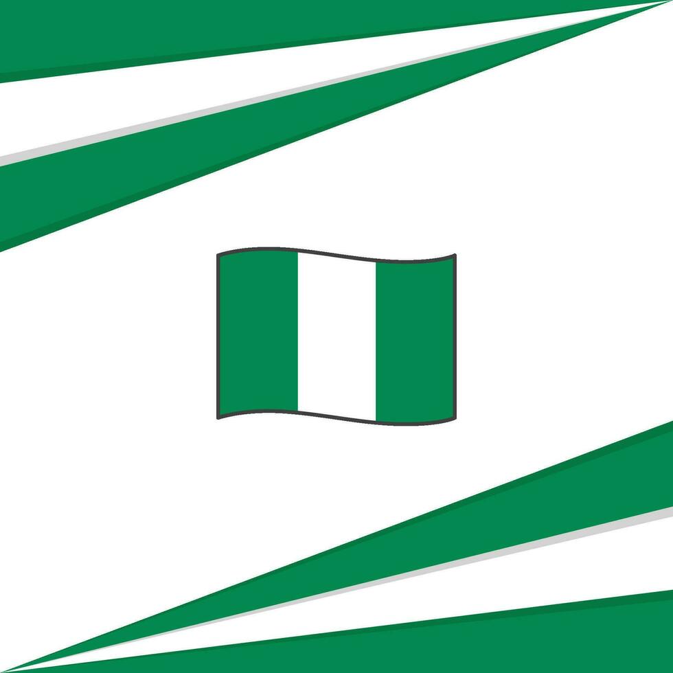 Nigeria Flag Abstract Background Design Template. Nigeria Independence Day Banner Social Media Post. Nigeria Design vector