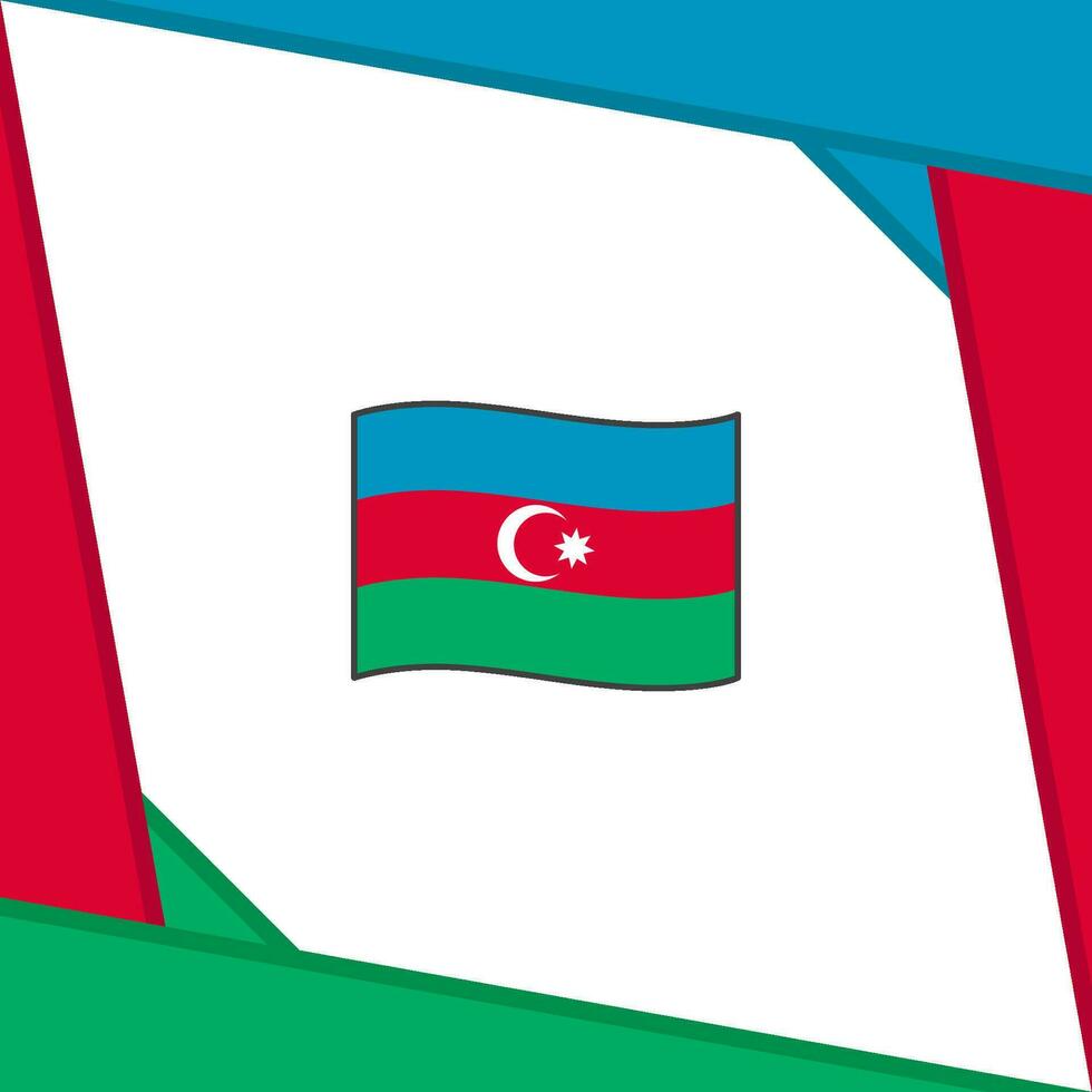Azerbaijan Flag Abstract Background Design Template. Azerbaijan Independence Day Banner Social Media Post. Azerbaijan Independence Day vector